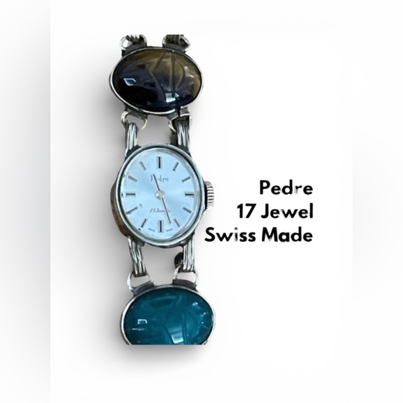 Antique 1950’s Pedre Egyptian Scarab Winding Watch - Picture 4 of 5